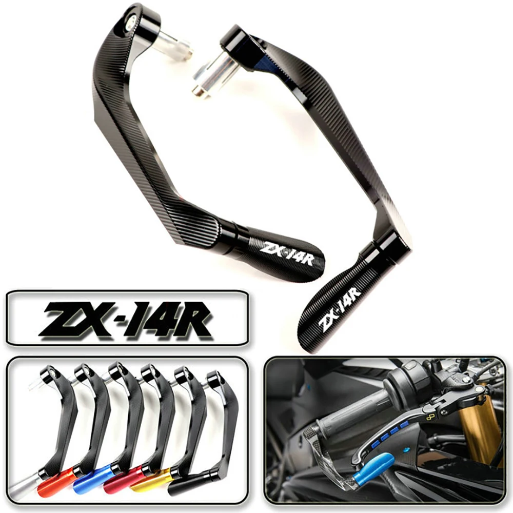 

For 2008-2019 Kawasaki ZZR1400 ZX14R Lever Guards Real CNC Aluminum Alloy Hand Guard Motorcycle Brake Protector Rope Handlebar