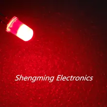 100 шт 5 мм красный супер яркий рассеянный светодиодное освещение лампы противотуманные