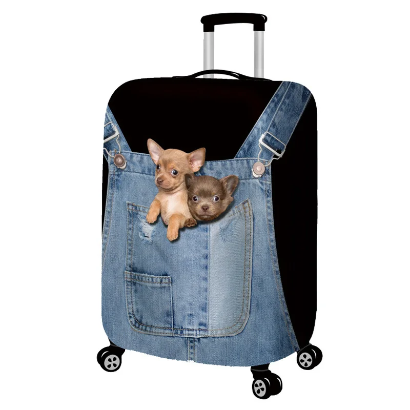 Чехол для чемодана JULY'S SONG, дорожный костюм, чехол с принтами животных, защитный костюм, 18-32 дюйма, чехол для чемодана, собаки, кошки, чехол на колесиках, аксессуары для путешествий - Цвет: E