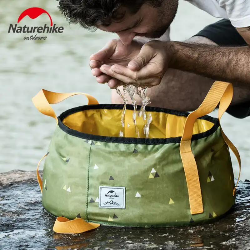 NatureHike 10L/16L портативная складная сумка для воды для отдыха на природе, походов, пикника, ведра для воды, умывальника, моющего мешка, NH18L010-P
