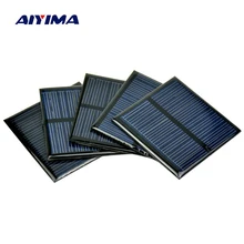 Aiyima 10pcs 5.5V 80MA Polycrystalline Poly Solar Panel Solar Cell For DIY Solar Battery Charger 60*60MM