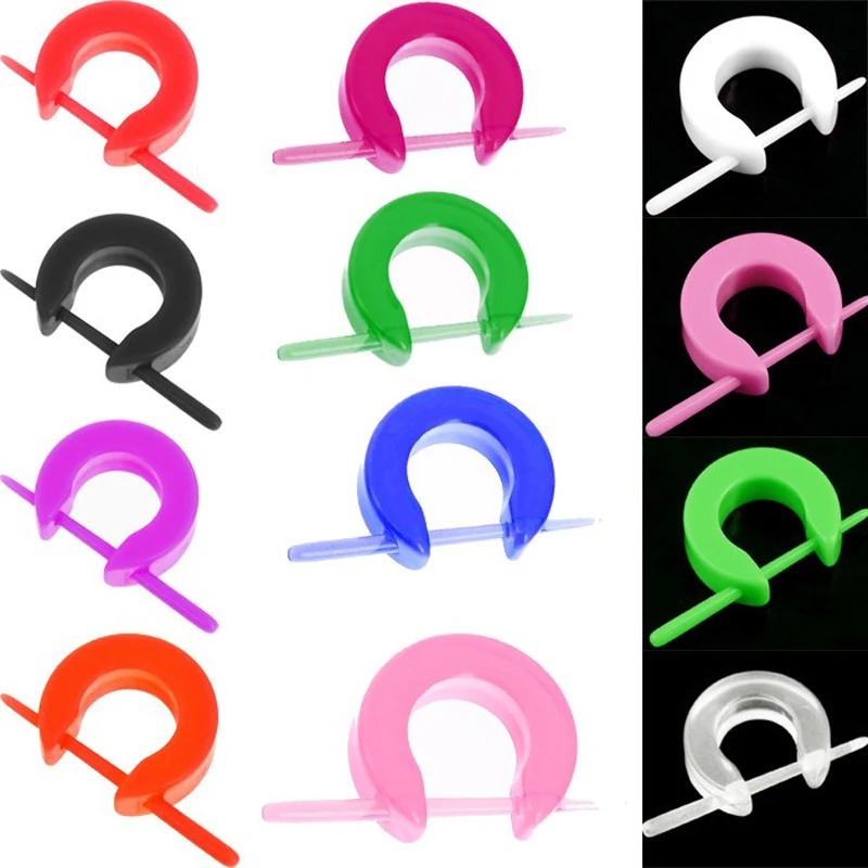 

2Pcs Acrylic Ear Plugs Tunnels Expander Stretchers Tragus Earrings For Women Men Body Piercing Jewelry Transparent Color