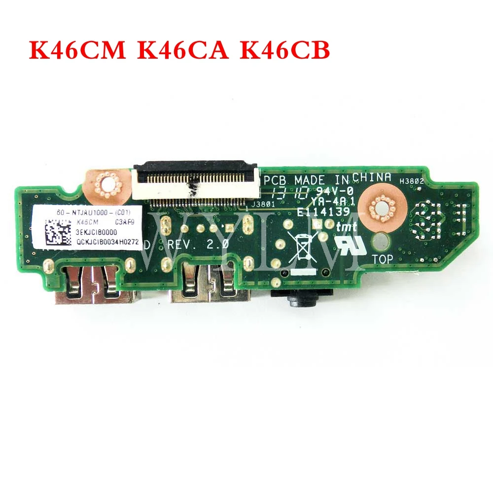 

free shipping For ASUS K46C S46C A46C K46CM K46CA Laptop Audio USB 2.0 IO Board Interface Board JACK Board