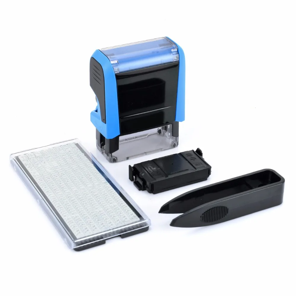 Plastic Rubber Stamp Kit Personalised Customised Decorative Self Inking