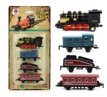 

Simulation steam train mini alloy retro train children toy car model train set Souptoys imitate toy inertia stream train present