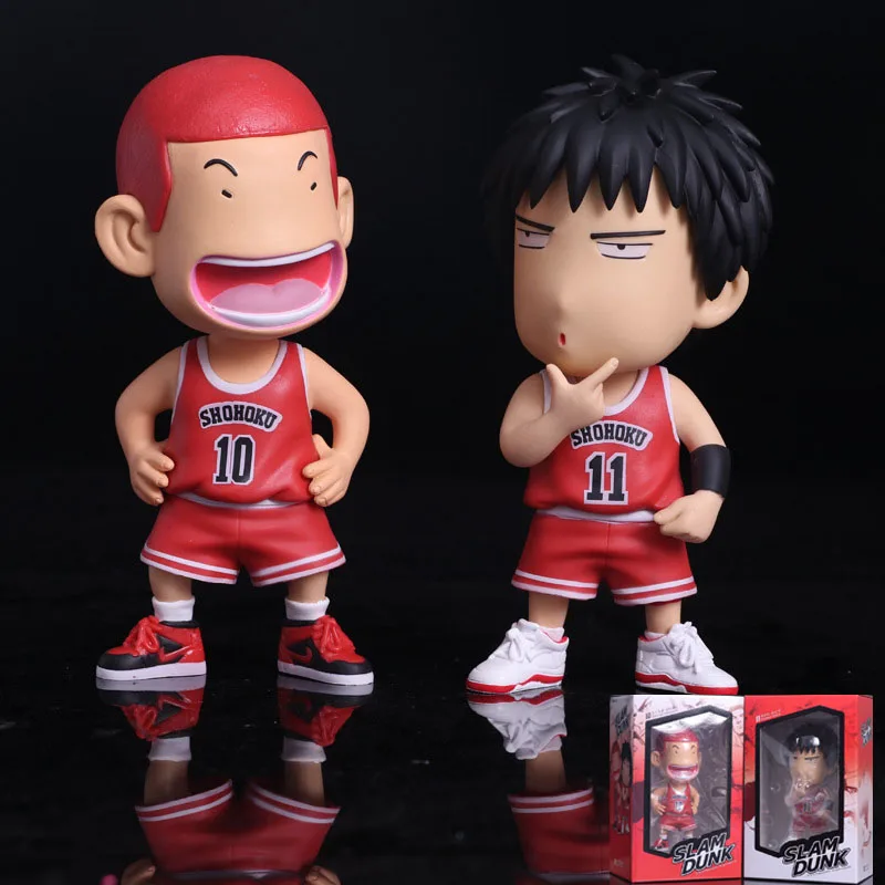 

Big Head Movable Slam Dunk Action Figure Sakuragi Hanamichi 10 Rukawa Kaede 11 PVC Anime Model Toy Boy Gift Collectibles