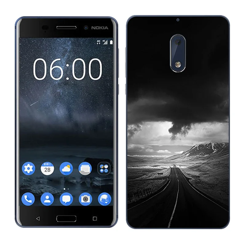 Чехол для Nokia 6 Six, мягкий силиконовый чехол из ТПУ с рисунком Пейзажа для Nokia 6, защитные чехлы обложки для телефонов Nokia6, чехол - Цвет: 04