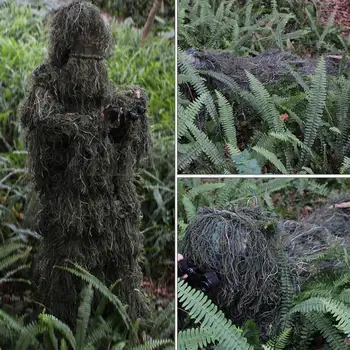 

Outdoor Military Training Hunting Camouflage Clothing Leafy Jungle Professional Ghillie Suit Set