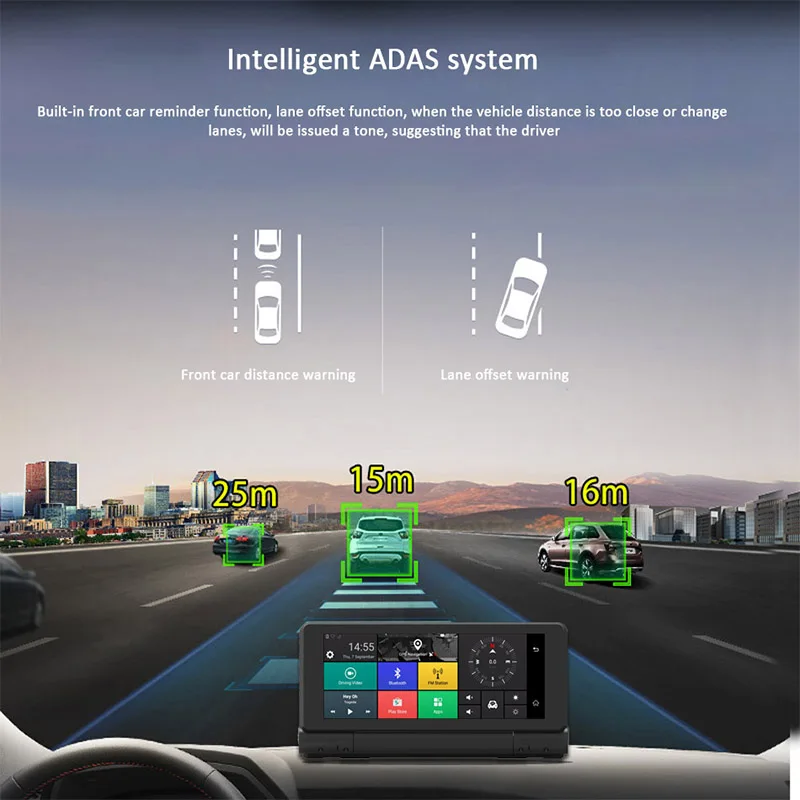 ANSTAR 3g зеркало заднего вида dvr Автомобильный Wi Fi Зеркало GPS навигатор 6 84 "Android 5 0