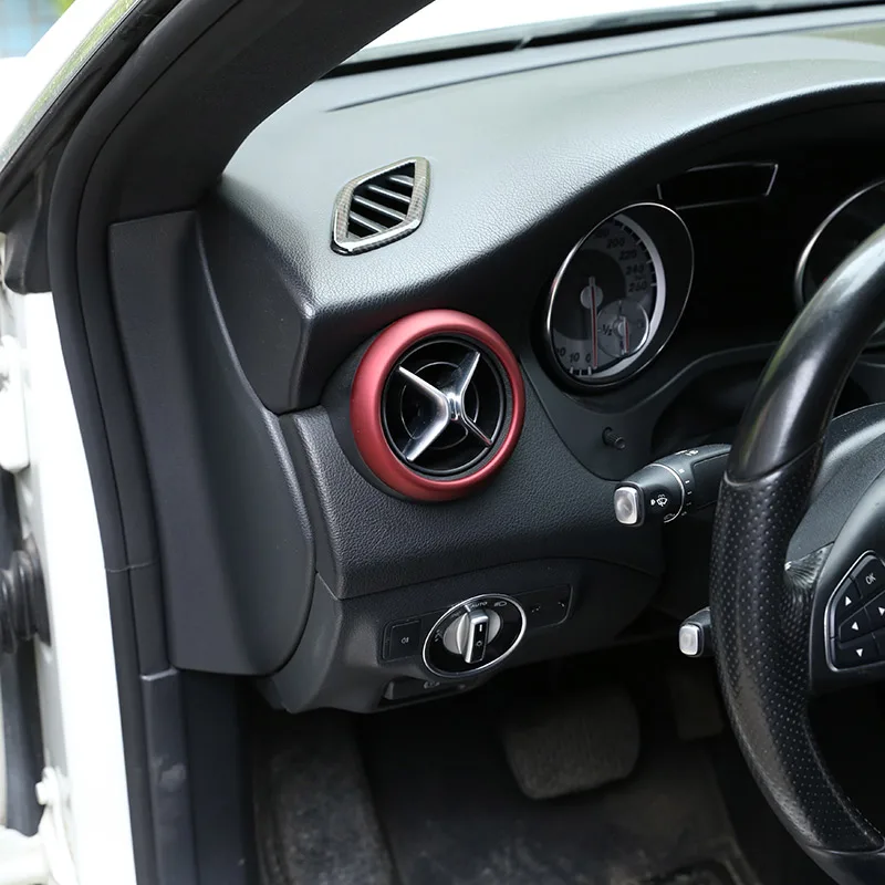 5 шт. красное автомобильное Вентиляционное кольцо из АБС пластика для Mercedes benz CLA GLA