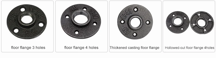 16 шт/лот чугунные напольные фланцы Литые под старину Фланцевая подставка для 1/" трубы ковкое железо промышленные фитинги для труб