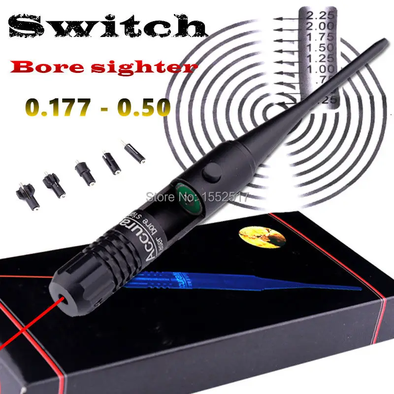 

Red Dot Laser Bore Sighter BoreSighter Sight Kit Set For .22 To .50 Caliber Rifle Scope