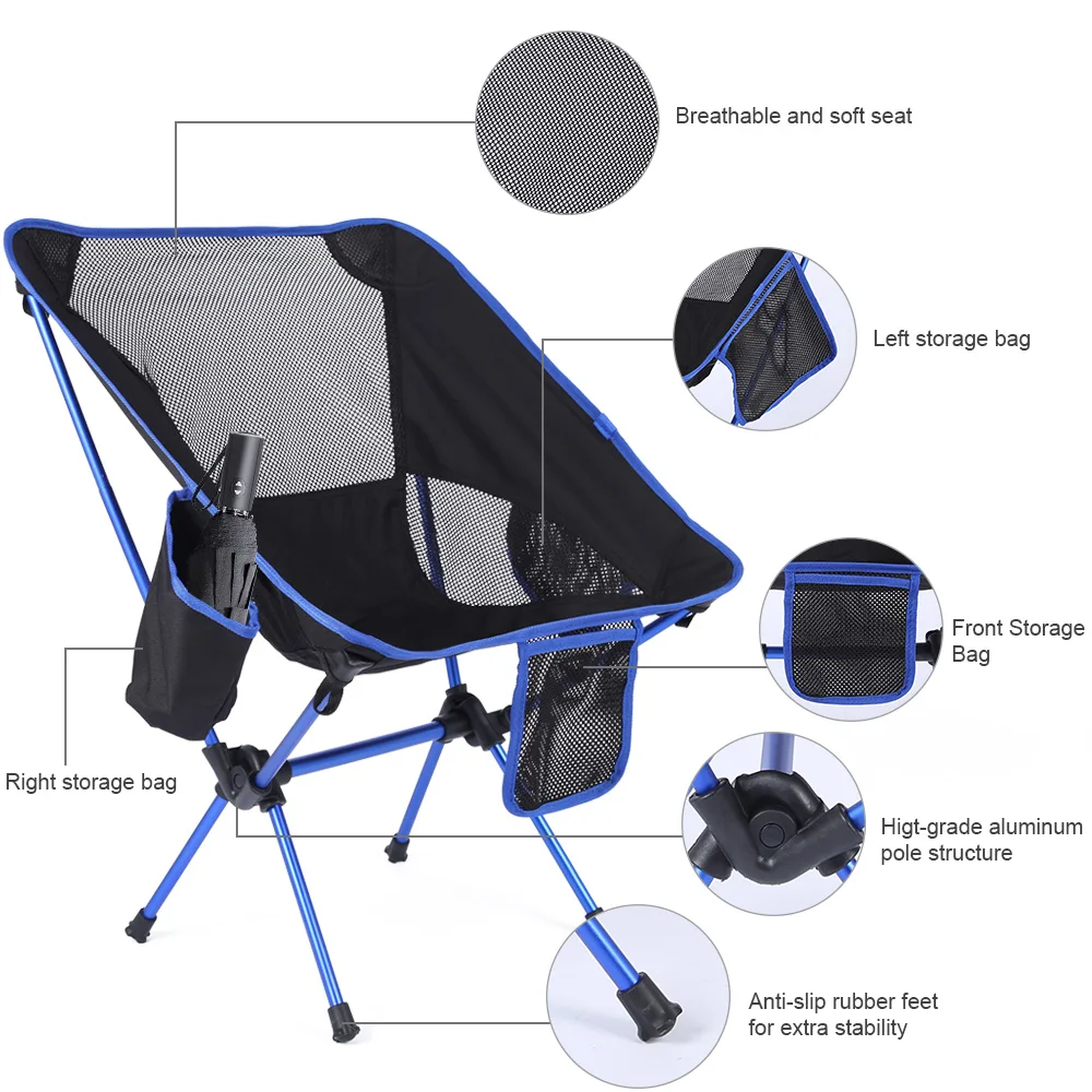 Портативные складные стулья для кемпинга, съемные стулья для рыбалки, табурет для походов, путешествий, отдыха, сидение с чехлом для ловли карпа