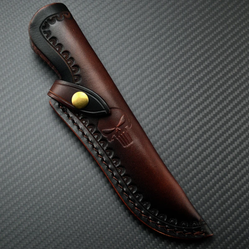

Leather Sheath Knife Set Cowhide Set Italian Vegetable Tanned Cowhide Knife Set Top Layer Pure Hand Carved Cowhide Set EDC