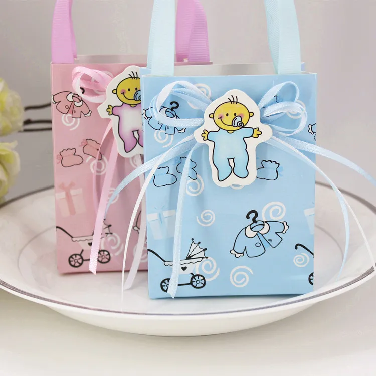 

48Pcs Creative cartoon Baby shower candy bag baby Boy/Girl First birthday Party Favor candy bag Baby Born 100 days Gift bag Box