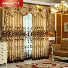 Gorgeous Europe Embroidered font b Curtains b font For living Room Bedroom Chenille Blackout font b