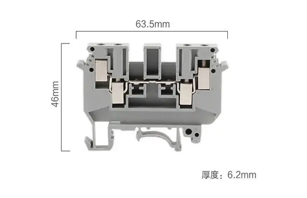 

[VK] UDK4 UD-K4 Double in Double out Din Rail Electrical Conductor Terminal Block Connector 100PCS/LOT