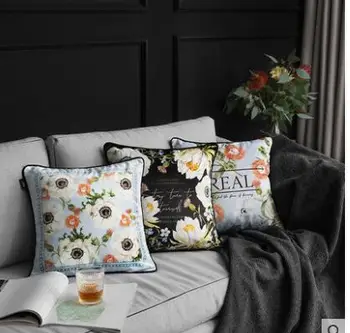 

Idyllic plant flower sofa bed cushion cushion cover car office pillowcase