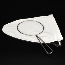 Многоразовый фильтр для кофе сумка с ручкой из нержавеющей стали хлопчатобумажная ткань кофе и чай инструменты кофейная скатерть ситечко носок 24,5 см