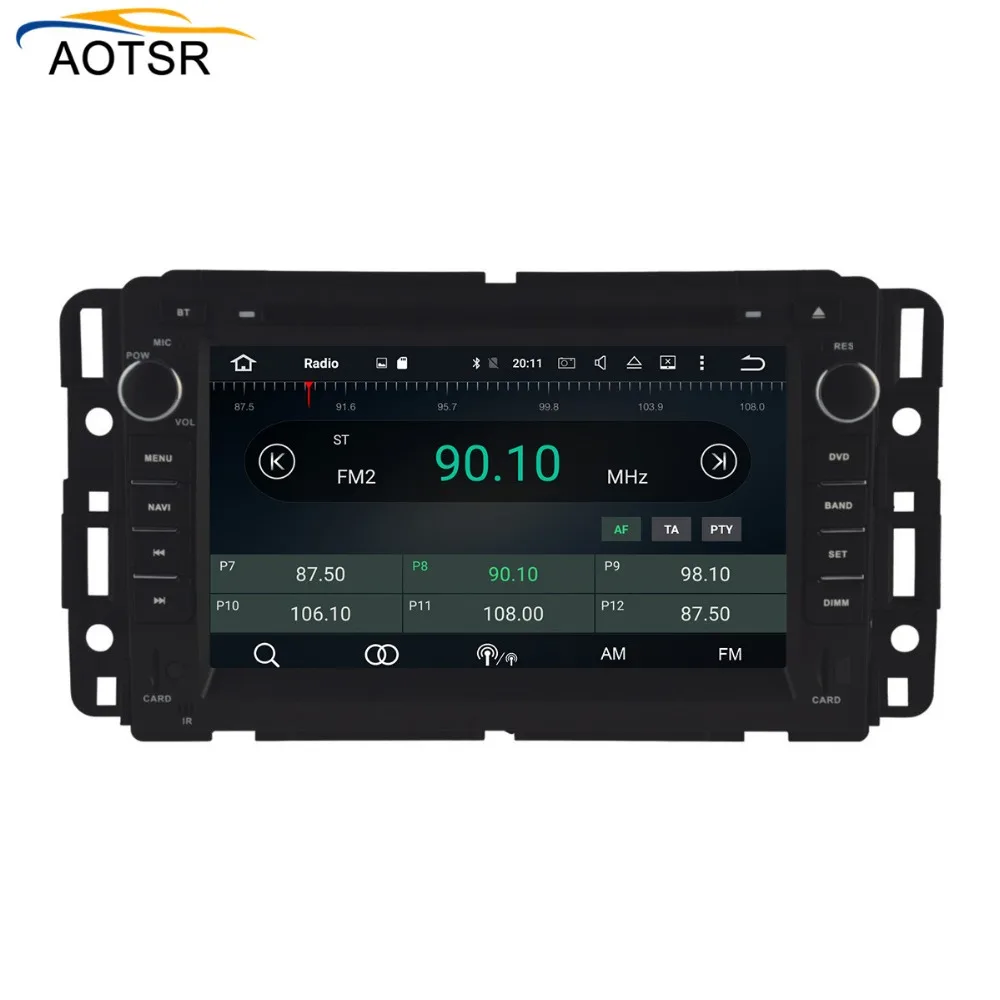 Clearance IPS Screen Android 8.1 car dvd player For GMC Yukon/Taho 2007 - 2012 GPS Navigation radio auto stereo Octa Core 4+32G head unit 5
