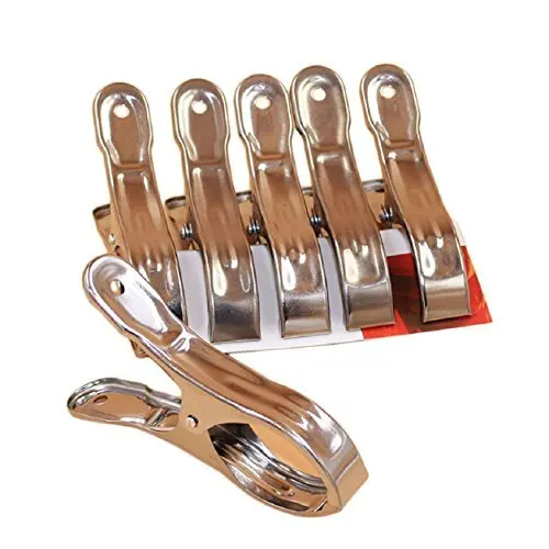

6PCS Beach Towel Clips Keep Wind Resistant Silver