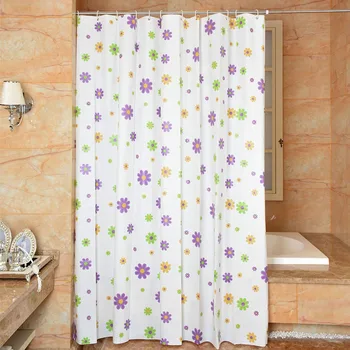 

New Products Sell Like Hot Cakes Shower Curtain Fresh Flower Design Bathroom Toilet Partition Curtain Waterproof Mouldproof