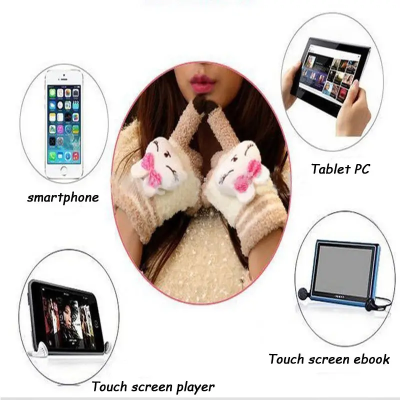 1 пара Новое поступление перчатки для смартфонов для зимнего использования сотовые телефонные перчатки с сенсорным экраном высокого