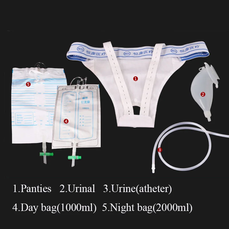 Urine collector Hypo-allergenic Silicone Adults Urinal with Urine Catheter Bags Man Woman Older Men male female Toilet