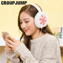 Плюшевые женские зимние наушники, теплые наушники, наушники для девочек, наушники для музыки, наушники для ушей, защита для ушей, меховые наушники