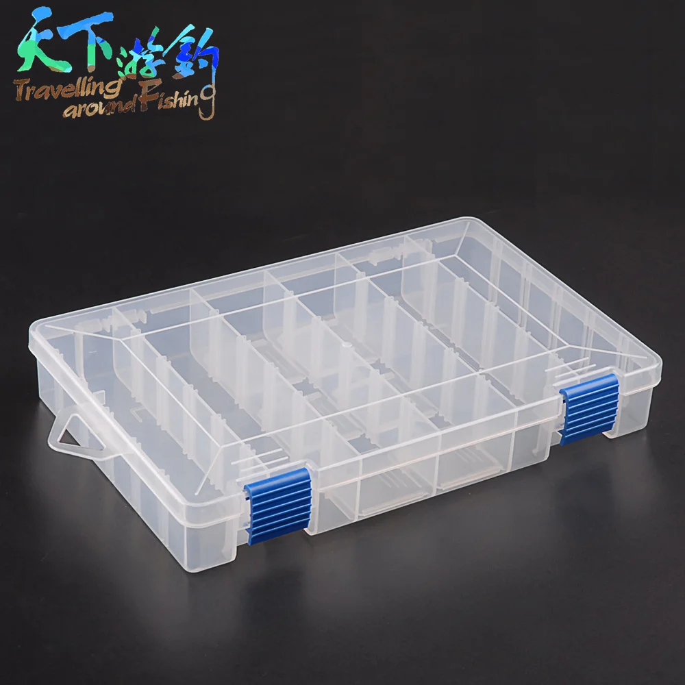 

Fishing Box 6 Compartments 27.5cm*18cm*4.5cm Transparent Plastic Box Waterproof Fishing Tackle Pesca Accessories