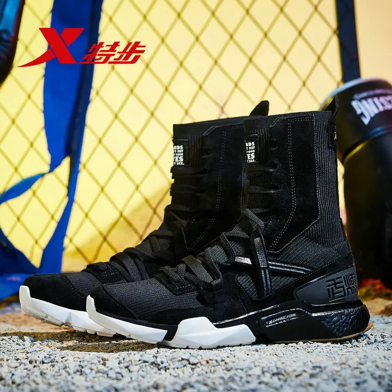

Xtep [Ali-Boxing] Men Fashion Casual Lace-up Sneakers Ali-series Walking Breathable Men's High Sock Shoes Male 981219520859