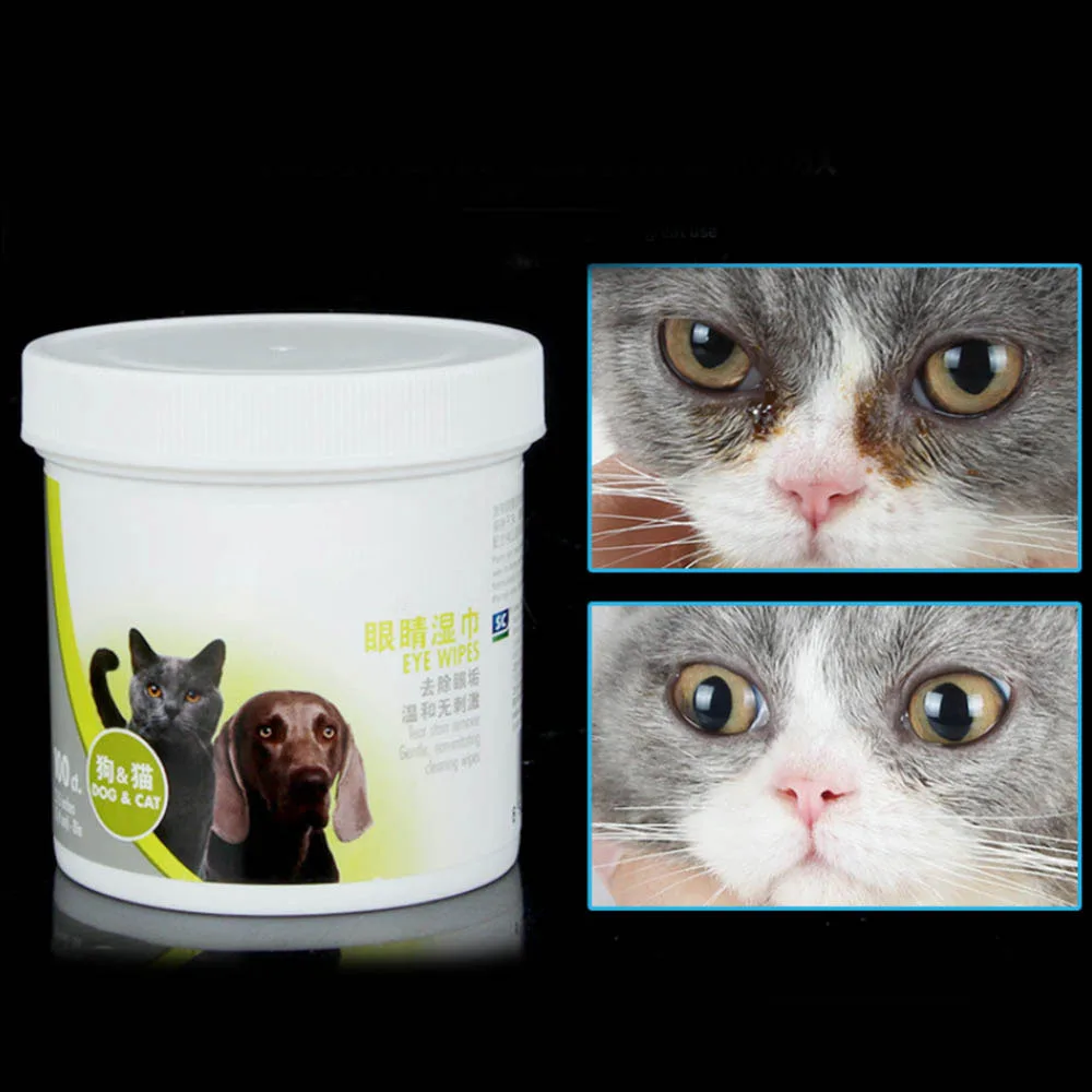 mylb Pet eyewipes 100PCS/Set Pet Eye Wet Wipes Cat Dog Tear Stain