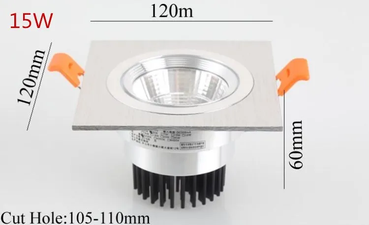 Levou para Baixo Regulável Quadrado Levou Downlight 12 10 w Ac85-265v 20 15 Luz Dimmable Local Recesso Lâmpadas Cob 6 High Quality Luzes e Iluminação