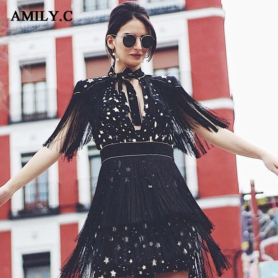 Ocstrade-Summer-Party-Dress-2018-New-Fashion-Tassel-Sexy-Black-Bodycon-Dresses-for-Women_
