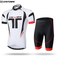 Горячие Xintown Профессиональный велосипед Джерси нагрудник шорты Наборы для мужчин белая Верховая езда на велосипеде Костюмы Одежда Рубашки mtb Джерси шорты