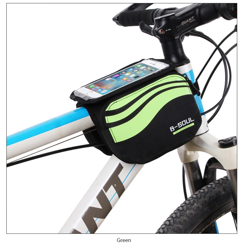 B-SOUL велосипедная Передняя сумка для телефона с сенсорным экраном на раме, сумка для горного велосипеда с верхней трубкой, сумка для велосипеда, Аксессуары для велосипеда