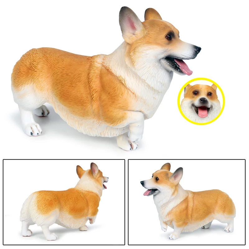 5 видов милых игрушек Welsh Corgi модель имитация Великобритании модели домашних