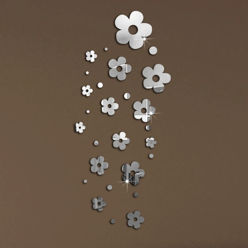 2017 Nuevo 3d Diy Acrilico Espejo Pared Pegatinas Casa Decoracion