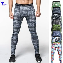Базовый слой мужской, Футбол тренировки Фитнес Спортивные Леггинсы Камуфлированные облегающие штаны беговые колготки Jogger спортивные штаны