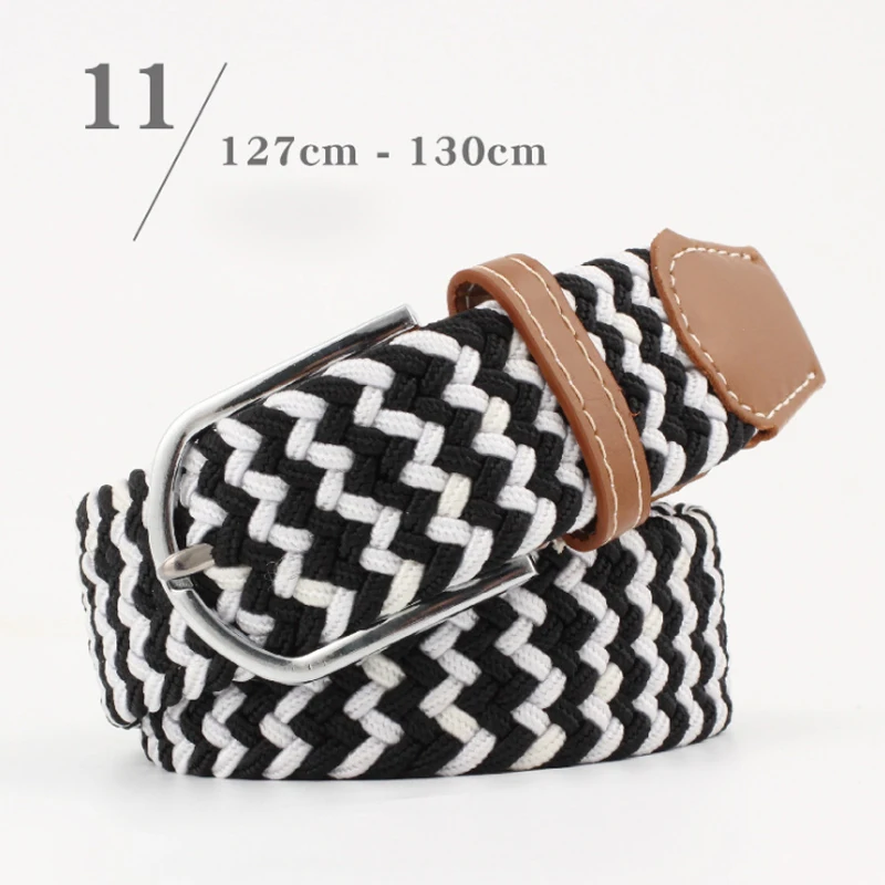 bullhide belts ZLD  Casual stretch woven belt Women's unisex Canvas elastic belts for women jeans  Modeling pin buckle belt 120-130CM men's belts Belts