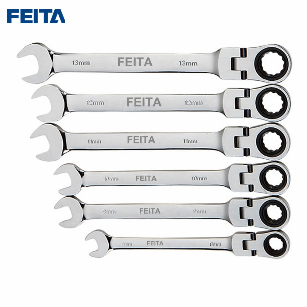 

FEITA 8-19 mm Activities Ratchet Gears Wrench Set flexible Open End Wrenches Repair Tools To Bike Torque Wrench Spanner