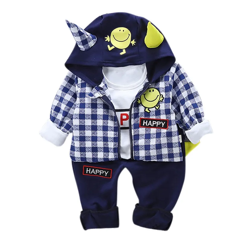 

3Pcs Child Boy Girl Clothing Sets Autumn Spring Long Sleeve Cartoon Print Set For Baby Toddler Outfit Children Clothing Suit
