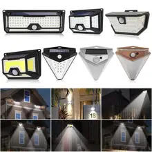 118/светодиодный солнечный светильник датчик движения PIR на солнечной батарее лампа IP65 водонепроницаемая наружная садовая лампа для двора аварийный светильник безопасности Солнечная лампа