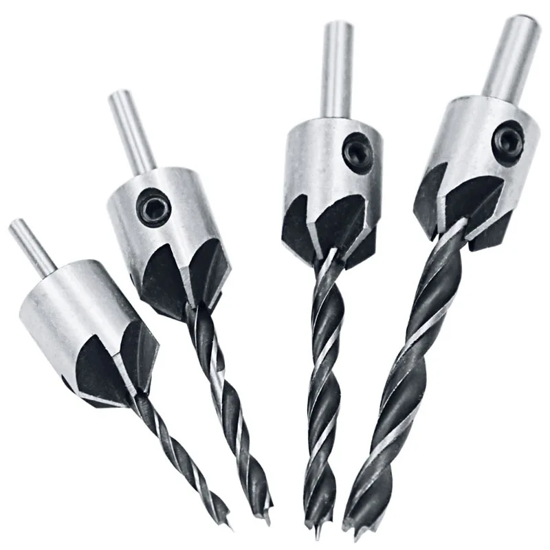 7pcs 5 Flute Countersink Drills Bit HSS Drill Bits Reamer Set For Woodworking Chamfer 3-10mm DT6 7pcs 5 Flute Countersink Drills Bit HSS Drill Bits Reamer Set For Woodworking Chamfer 3-10mm DT6