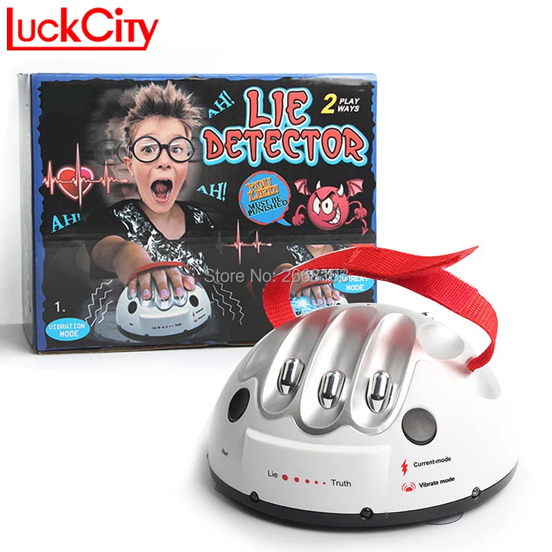 Poligrafický test Tricky Funny Nastavitelný Dospělý Micro Electric Shock Detektor lži Šokující lhář Pravda Stolní herní konzole Dárky Toy