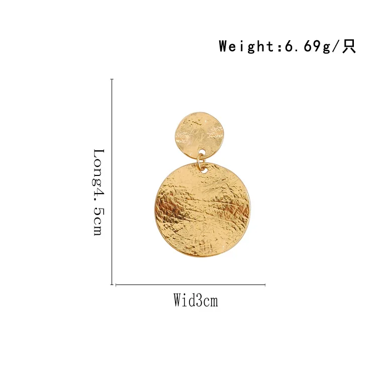 Металлические текстурированные круглые дисковые Клипсы Серьги без пирсинга массивные геометрические большие круглые серьги без пирсинга