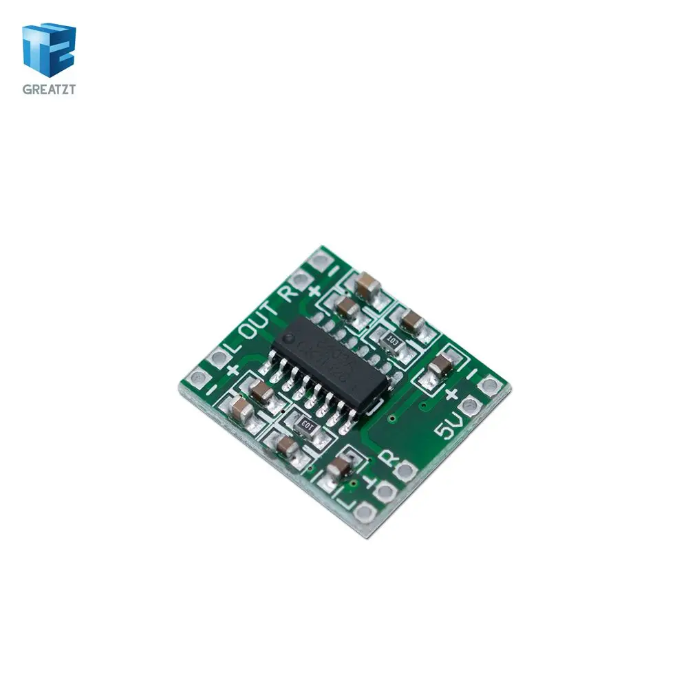 

5PCS PAM8403 Super mini digital amplifier board 2 * 3W Class D digital amplifier board efficient 2.5 to 5V USB power supply