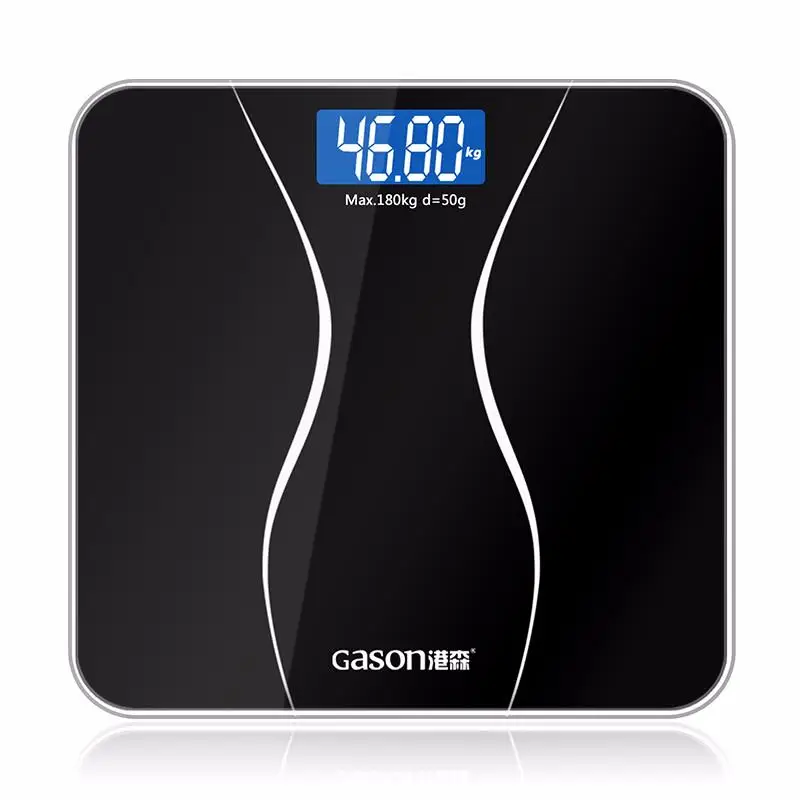 

GASON A2 Bathroom Floor Body Scale Glass Smart Household Electronic Digital Weight Balance Bariatric LCD Display 180KG/50G