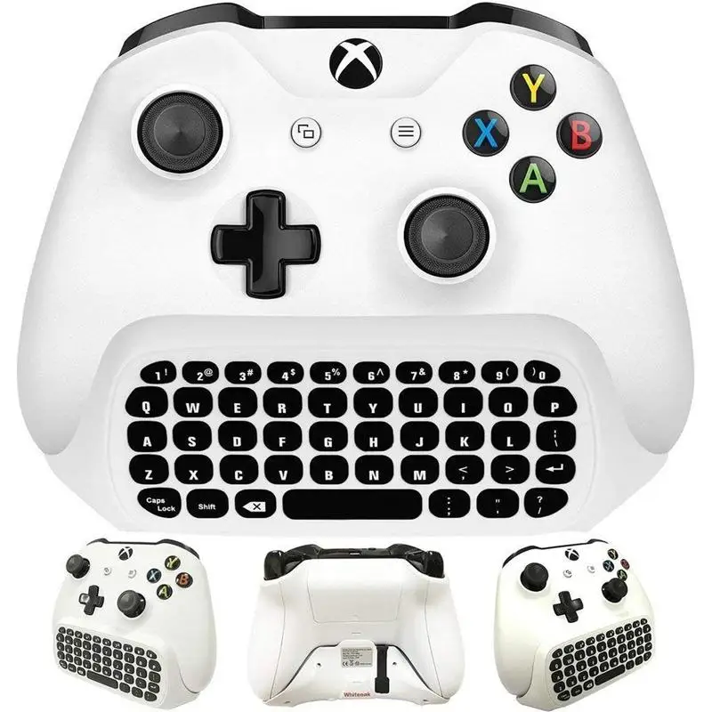 

FULL-For Xbox One S Chatpad Mini Gaming Keyboard Wireless Chat Message KeyPad with Audio/Headset Jack for Xbox One Elite & Sli