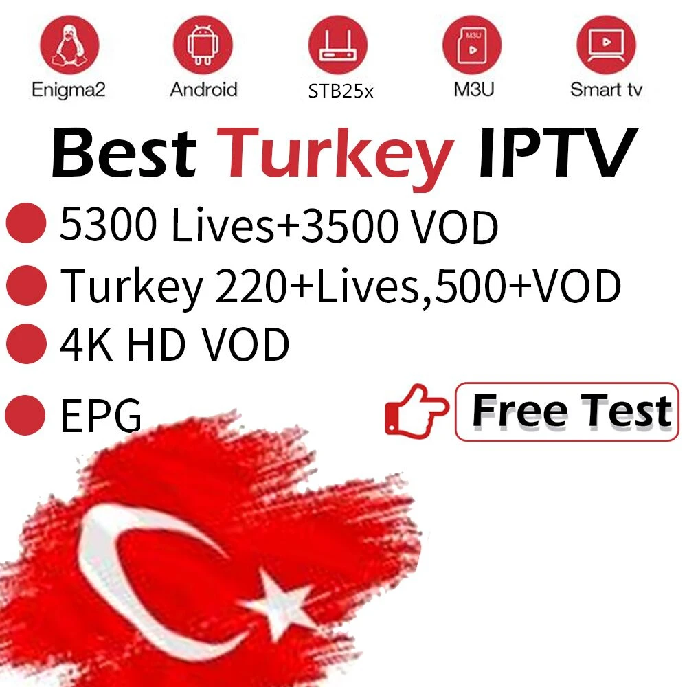 

Android tv box World IPTV Subscription 5300+Live Turkey IPTV Sweden Spain iptv code FULL HD sports channel with EPG m3u iptv box